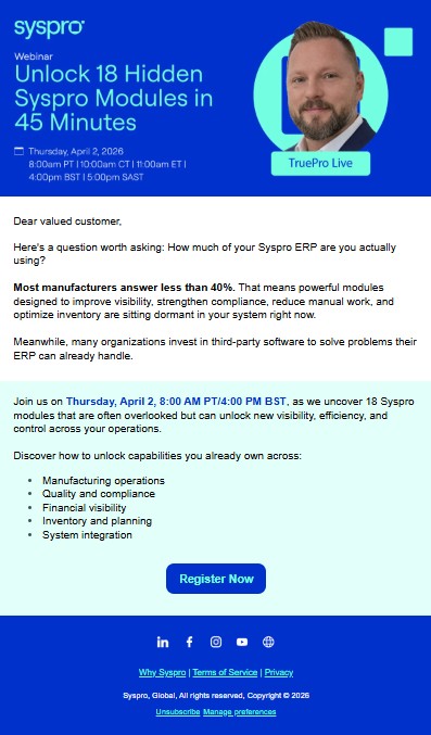 Webinar invite email